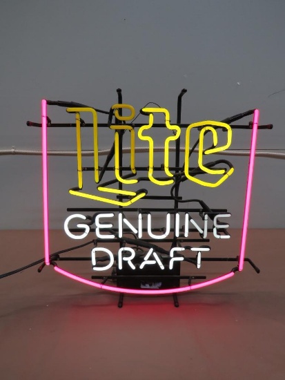 Miller Lite Genuine Draft Neon Sign