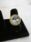 14K Double Cameo Swan Ring