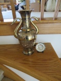 Brass Double Swan Handle Vase