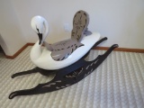 Lacquered Rocking Swan