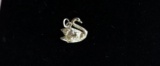 10K Gold Swan Pendant