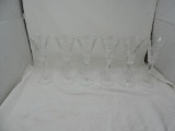 Six Cut Crystal Waterford Etched Swan Glasses