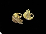 Charles Garnier 18K Swan Earrings