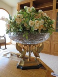 Crystal and Brass Centerpiece