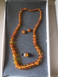Vintage Amber Jewelry Set