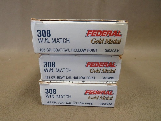 Federal Premium Gold Medal Match 308 Winchester Ammunition