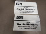 CCI #34 NATO Primers for 7.62 Ammunition NO SHIPPING