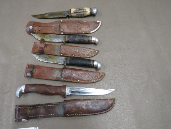 Four Vintage Hunting Knives