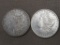 Two 1885 Morgan Silver Dollar Coins