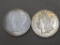 Two 1880 Morgan Silver Dollar Coins