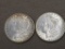 Two 1863 Morgan Silver Dollar Coins