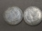 Two 1894 Morgan Silver Dollar Coins