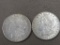 Two 1898 Morgan Silver Dollar Coins