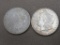 Two 1900 Morgan Silver Dollar Coins