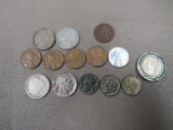 US Collector Coins Assortment with Mercury Dimes, Wheat Cents and More