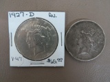 1927 Peace Dollar Coins