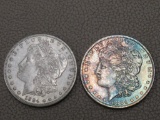 Two 1884 Morgan Silver Dollar Coins