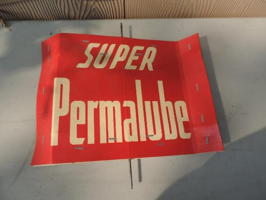 Super Permalube Cardboard Advertising Sign