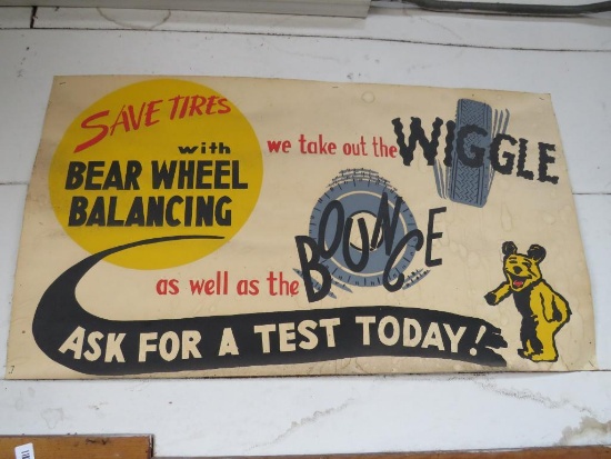 Paper Bear Tire Balancing Sign