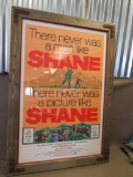 1959 Framed Shane Movie Poster