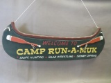 Camp Run-A-Muck Humor Canoe Sign