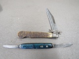 Antique LL Bean Folding Knife and Schrade Push Button