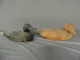 Two Antique Wooden Duck Decoys