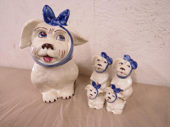 Muggsy Cookie Jar and Shakers