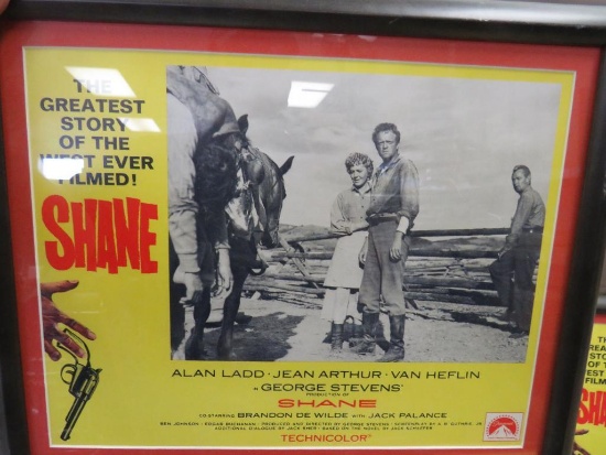 Framed Vintage Shane Lobby Card Movie Poster