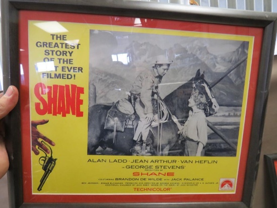 Framed Vintage Shane Lobby Card Movie Poster