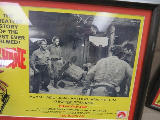 Framed Vintage Shane Lobby Card Movie Poster