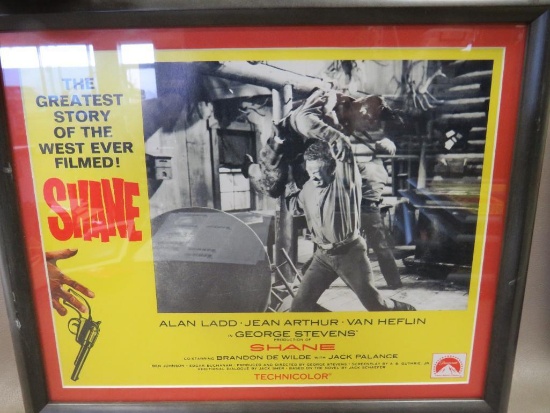 Framed Vintage Shane Lobby Card Movie Poster