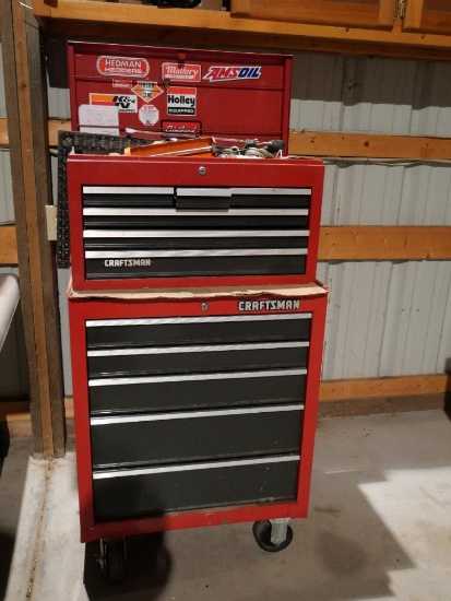 Loaded Two Piece Craftsman Rolling Tool Box