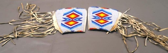 Pair of Early Beaded Arm Gaurds
