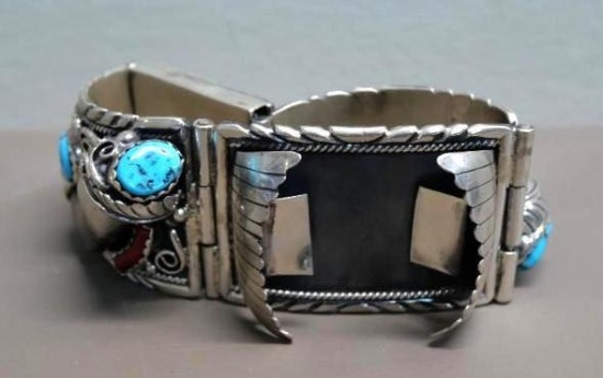 TT Sterling Silver Bracelet Watch Holder