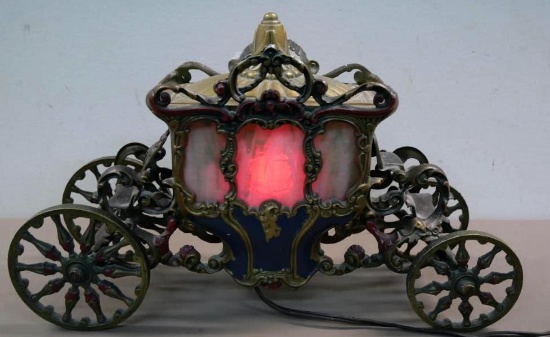 Bronze Stained Glass Carriage lamp