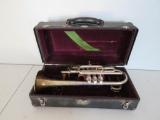 JW York & Sons Antique Trumpet w/ Case