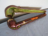 JD Gold Embellished Smoking Pipe with Case