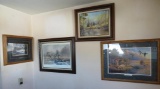 Framed Water Foul Prints and Painting