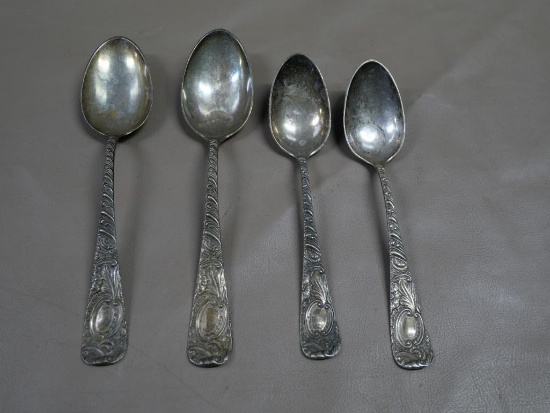 FouGiles Brothers Ornate Sterling Spoons