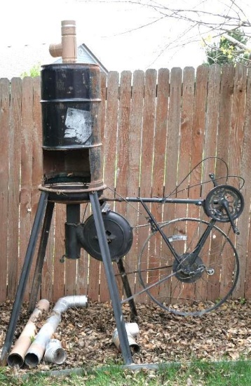 Bicycle Powered Blower Forge