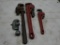 Three Pipe Wrenches with Superior Cutter