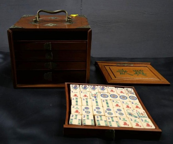 Early Ornate Mahjong Set