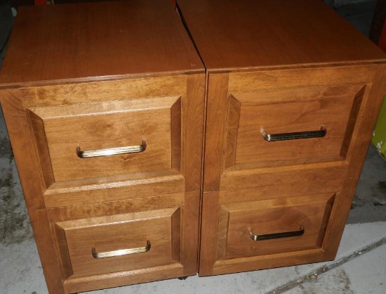 Two Piece Rolling File Cabinet - This Lot compliments lot 13