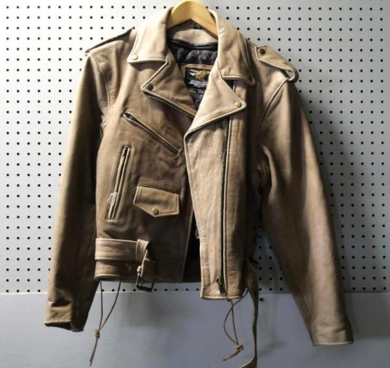 Tan Jamin Leather Size 10 Ladies Jacket