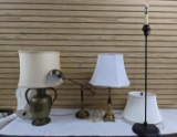 Brass and Gold Tone Lamp Assortment