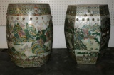 Stunning Hand Painted Oriental Plant Stands