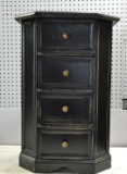 Italian Made Ballard Four Drawer Black Cabinet