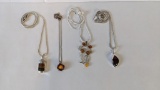 Sterling Silver Amber Necklace Assortment
