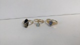 10K Yellow Gold and Gemstone Ring Assortment